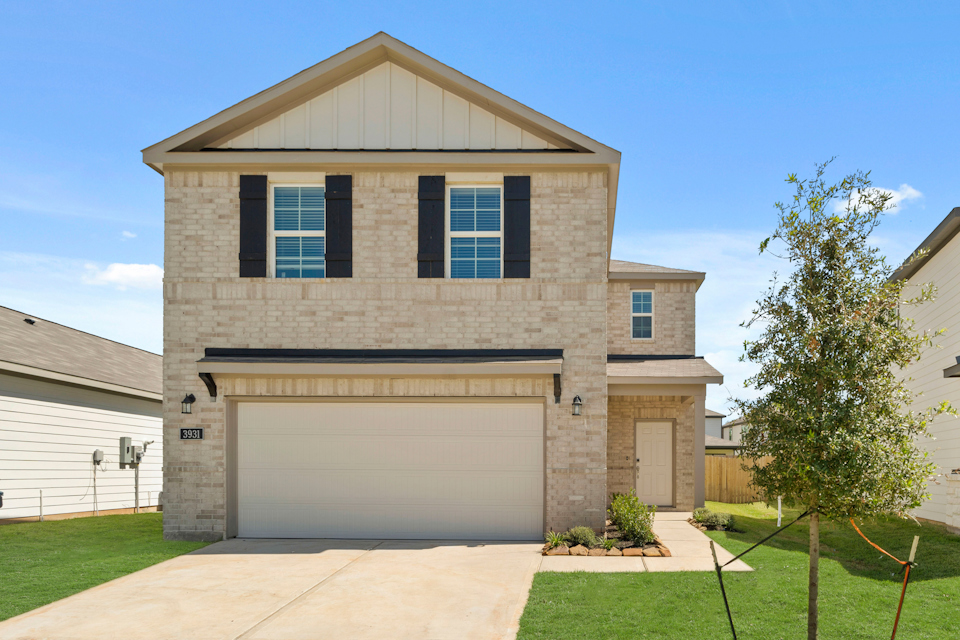 A house with a garage.