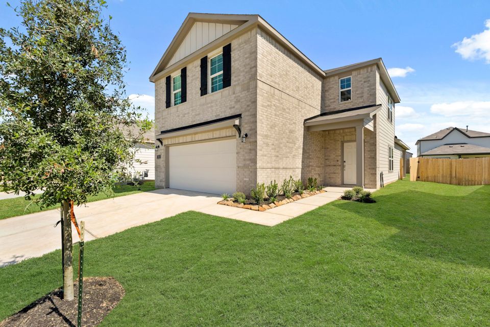 A house with a large yard.
