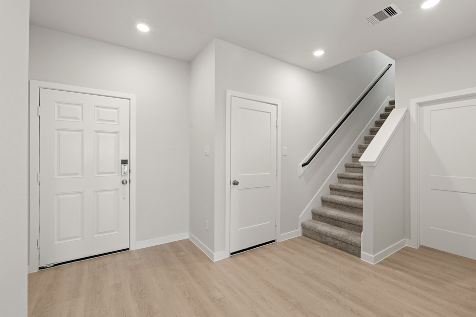 A staircase in a house.