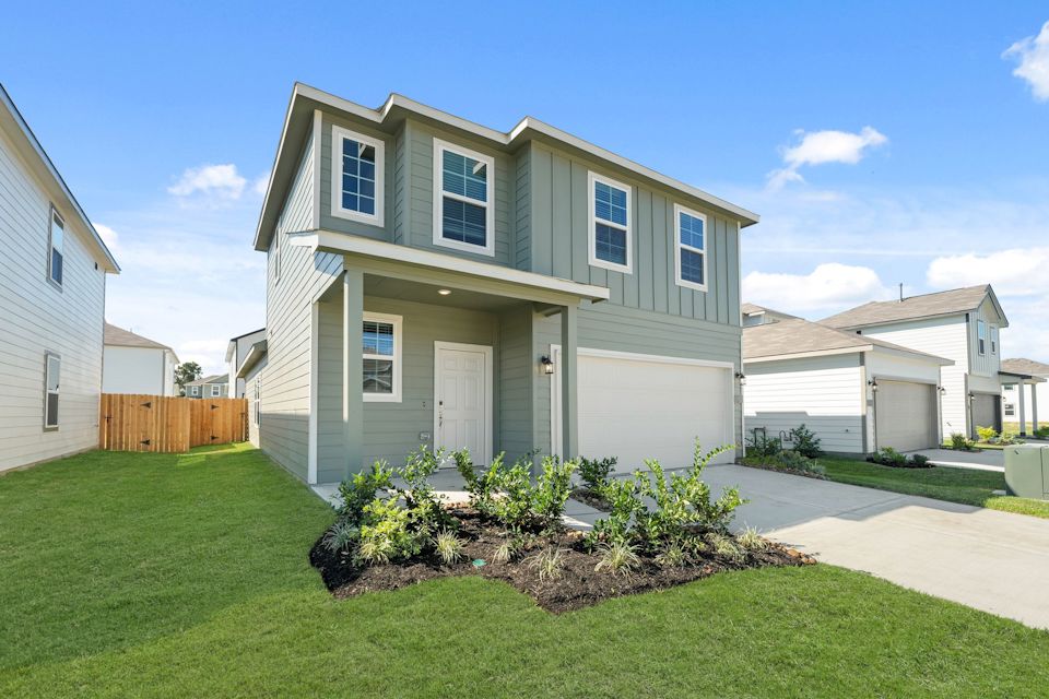 A house with a yard.