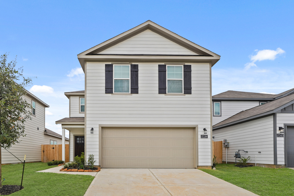 A house with a garage.