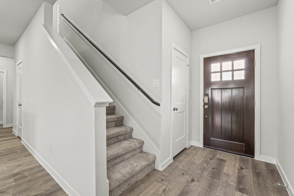 A staircase in a house.