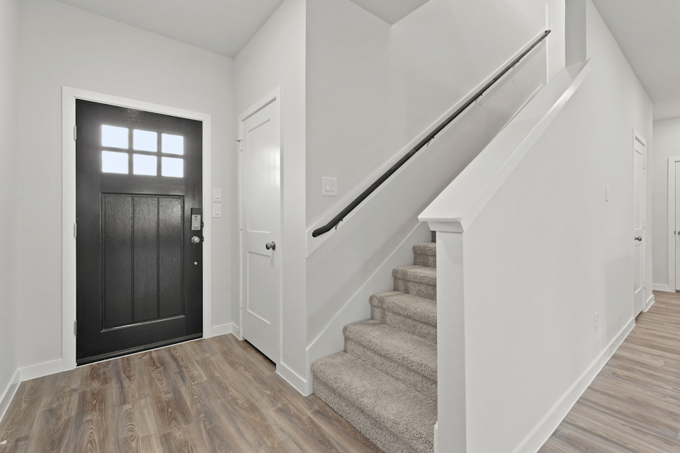 A staircase in a house.