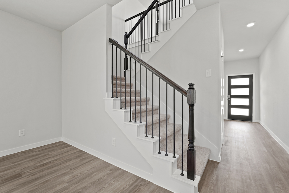 A staircase in a house.