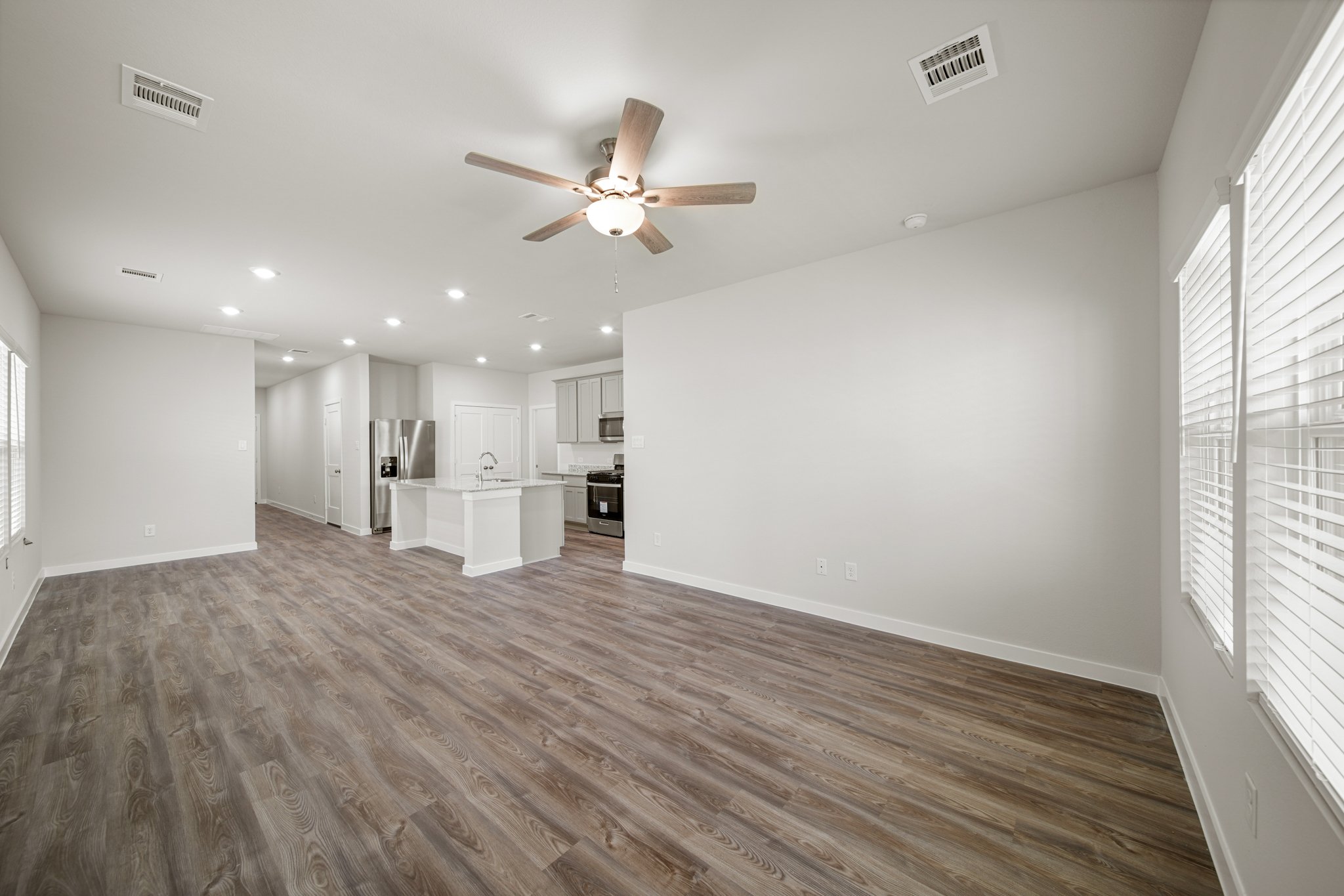 A large empty kitchen.