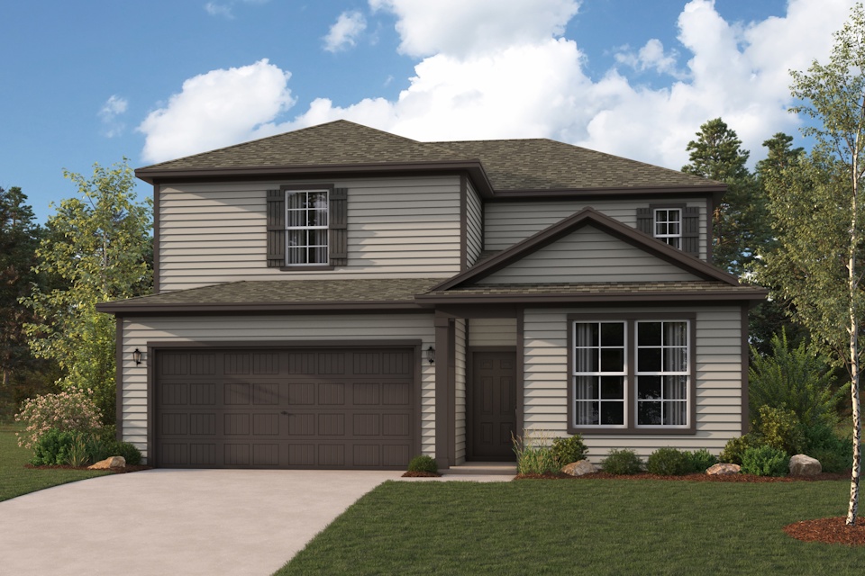 A house with a garage.