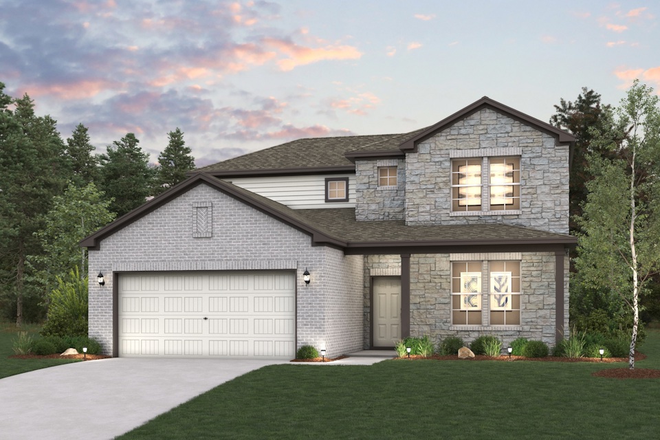 A house with a garage.