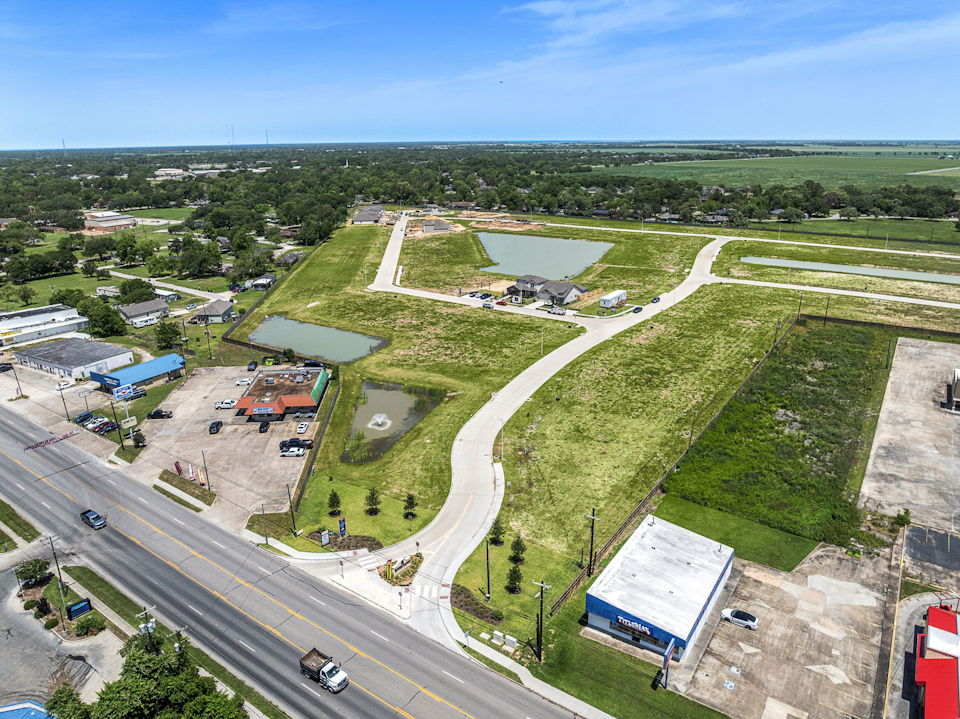 A high angle view of a road.
