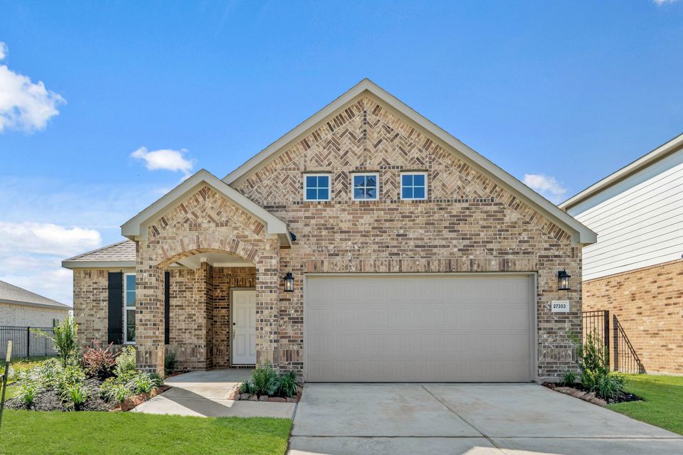 A house with a garage.