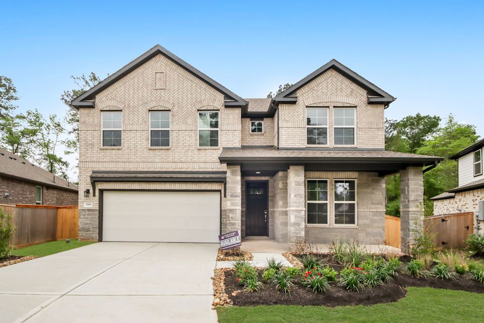 A house with a garage.