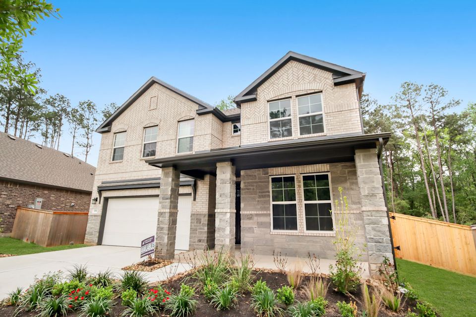 A house with a garage.