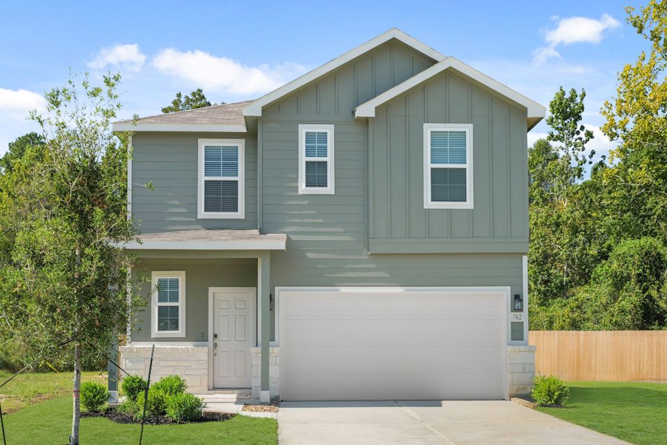 A house with a garage.
