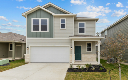 A house with a garage.