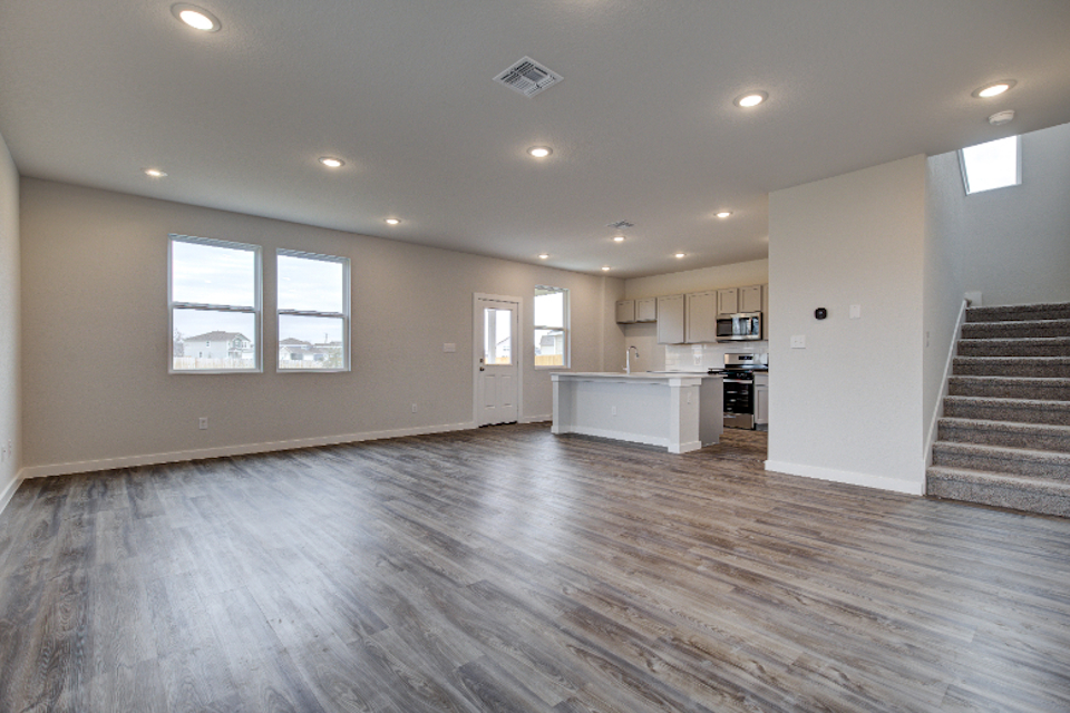 A large empty kitchen.