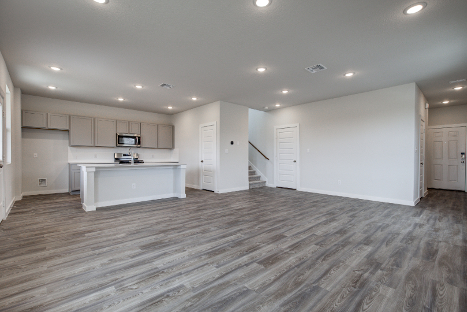 A large empty kitchen.