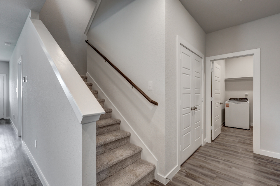 A staircase in a house.