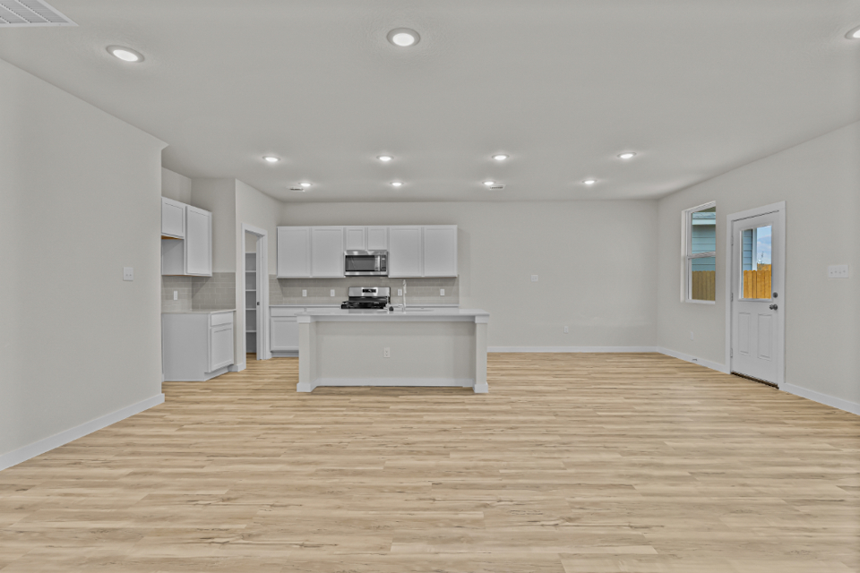 A large empty kitchen.