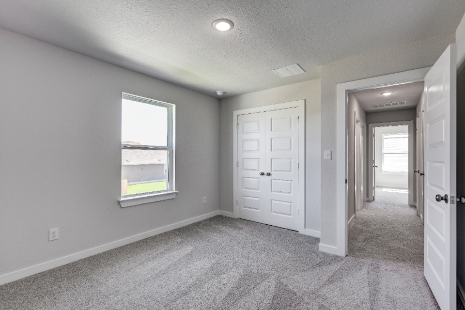A room with white doors.