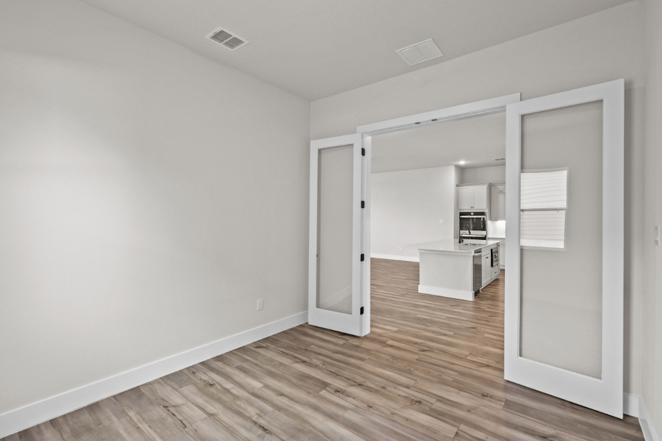 A room with white walls.