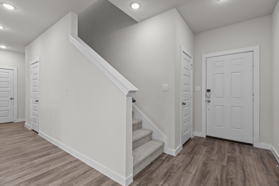 A staircase in a house.