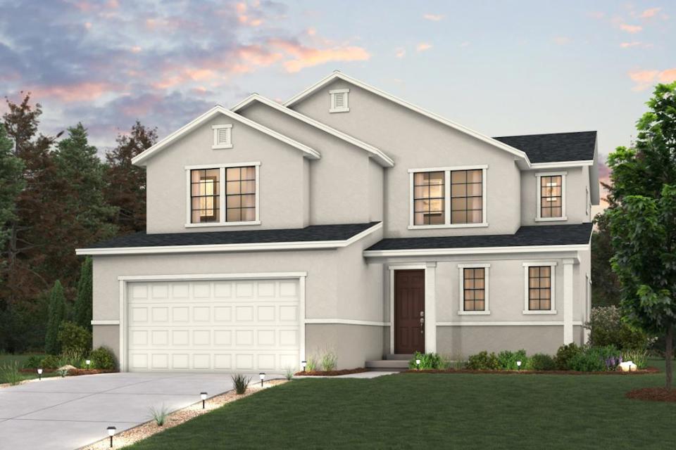 A house with a garage.