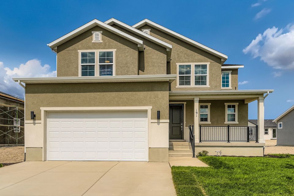 A house with a garage.