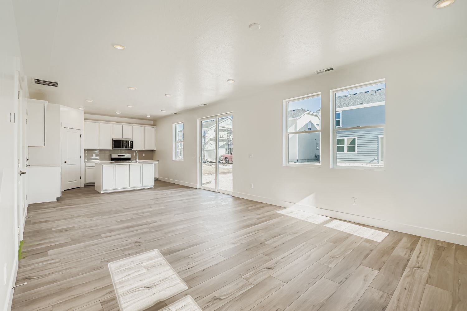 A large empty kitchen.