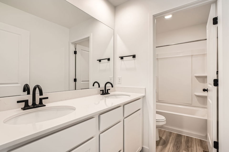 A bathroom with a sink and a toilet.