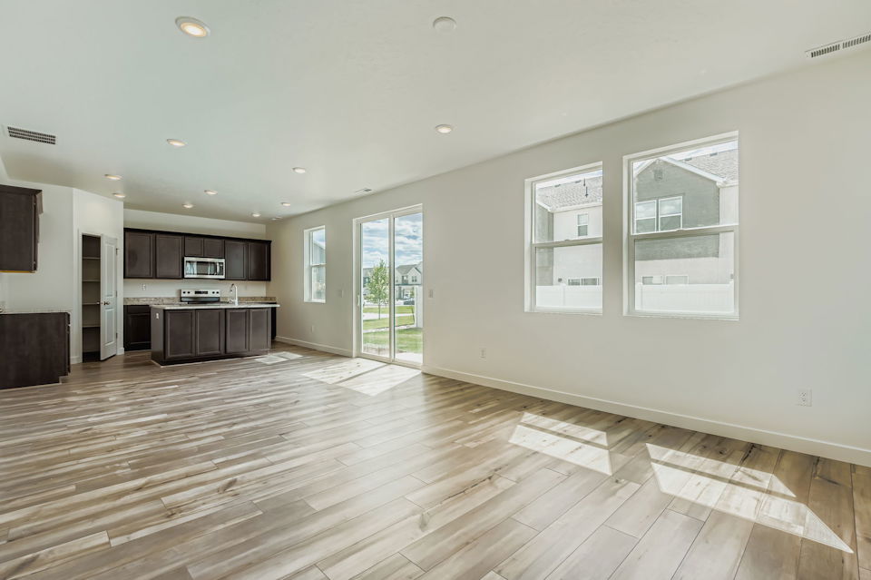 A large empty kitchen.