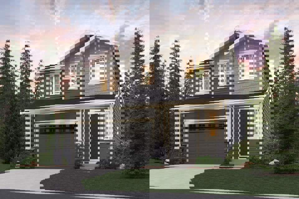 A house with a garage.