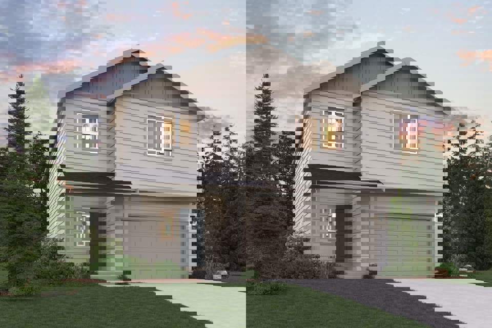 A house with a garage.