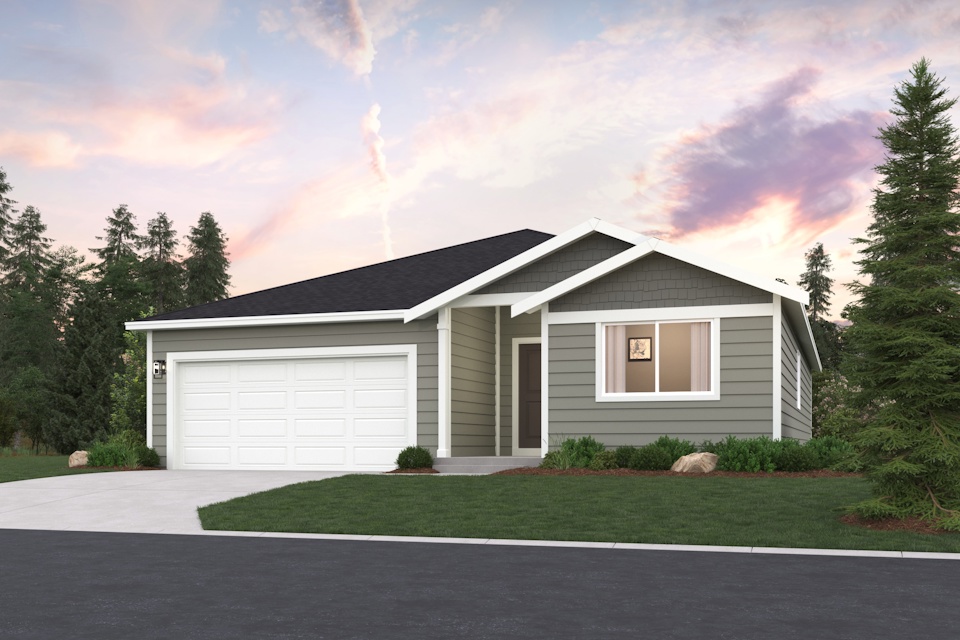 A house with a garage.