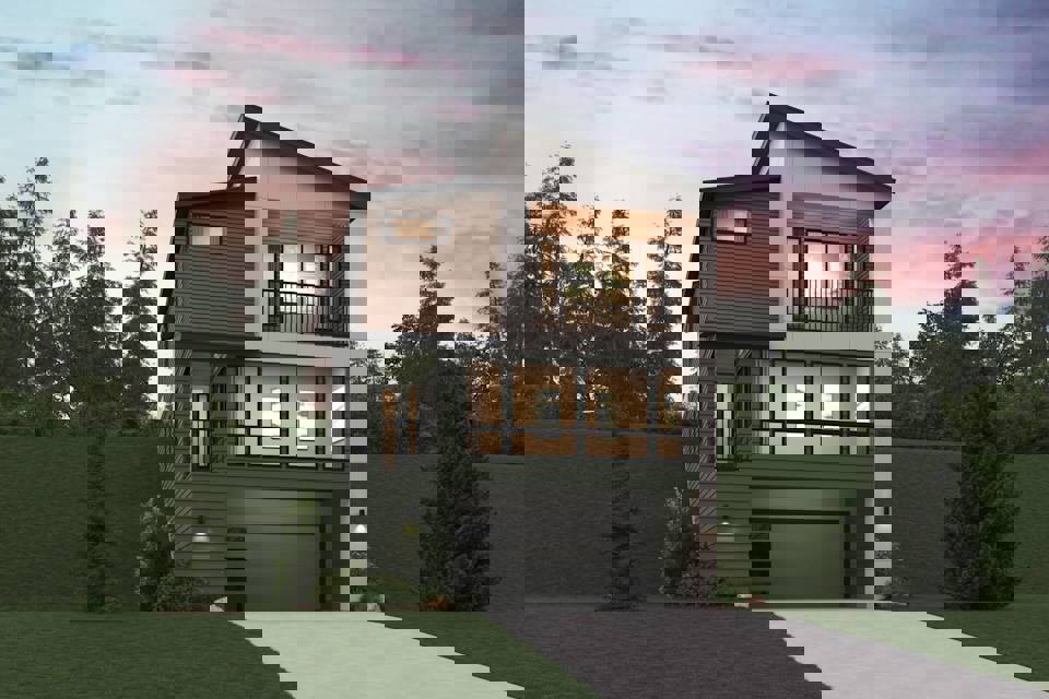 A house with a large yard.