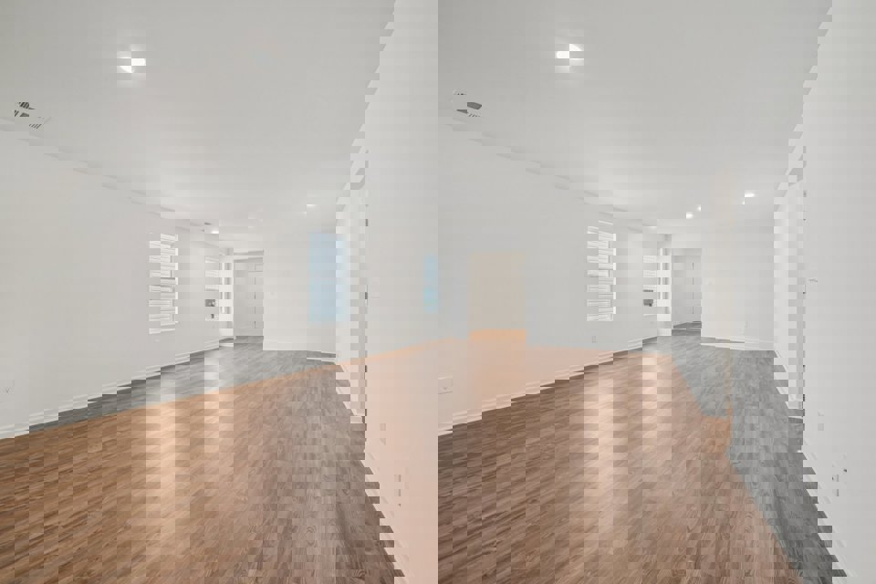 A room with white walls.