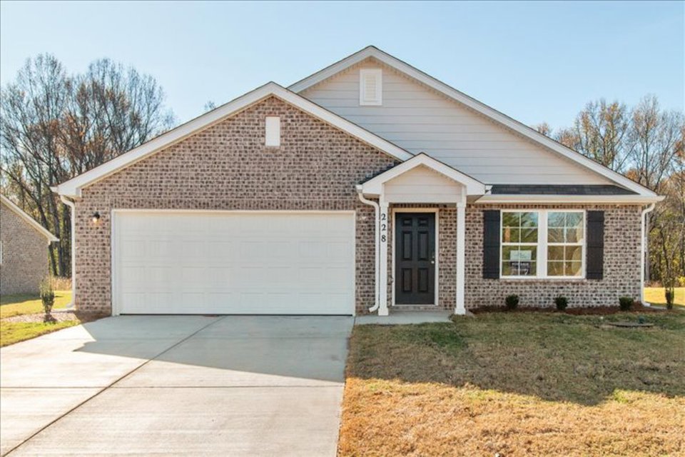 A house with a garage.