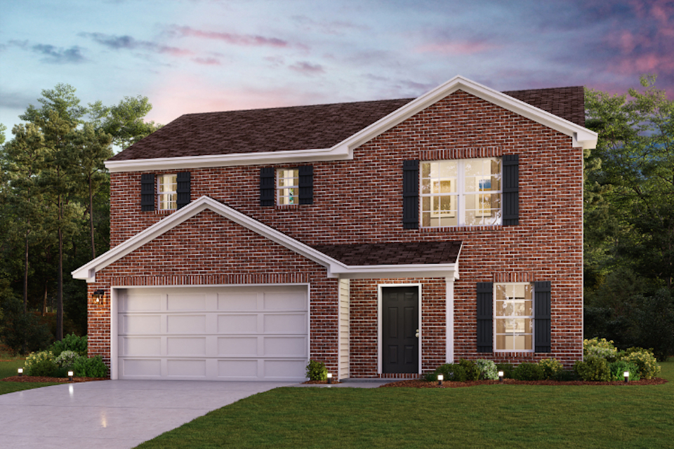 A house with a garage.