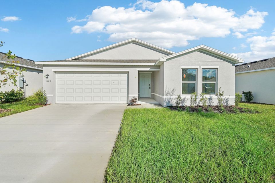 A house with a garage.