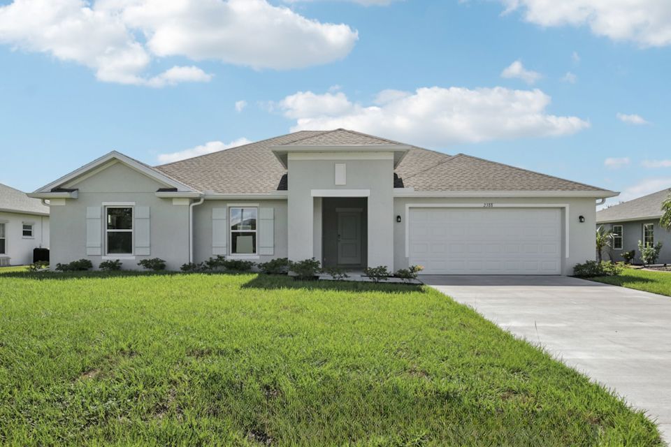 A house with a garage.