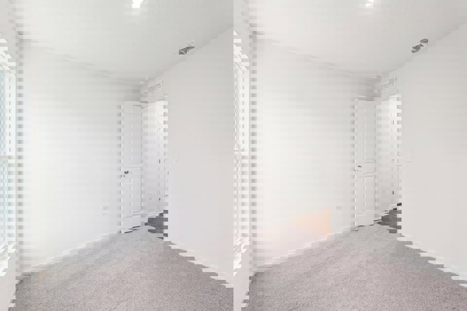 A room with white doors.