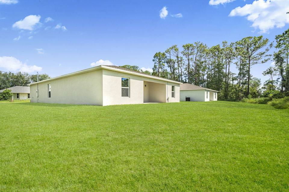 A house with a large yard.