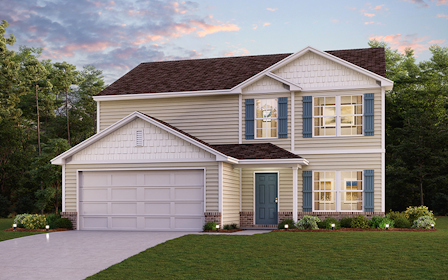 A house with a garage.