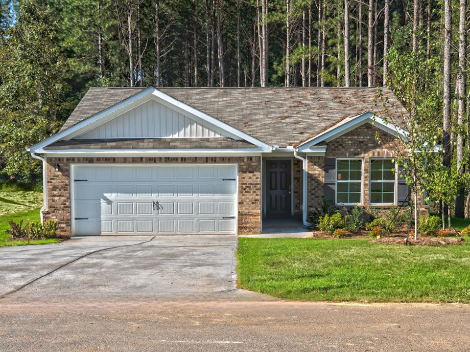 A house with a garage.