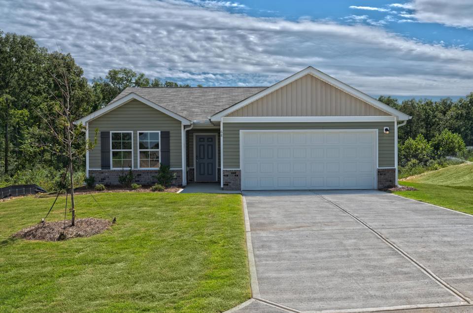 A house with a garage.