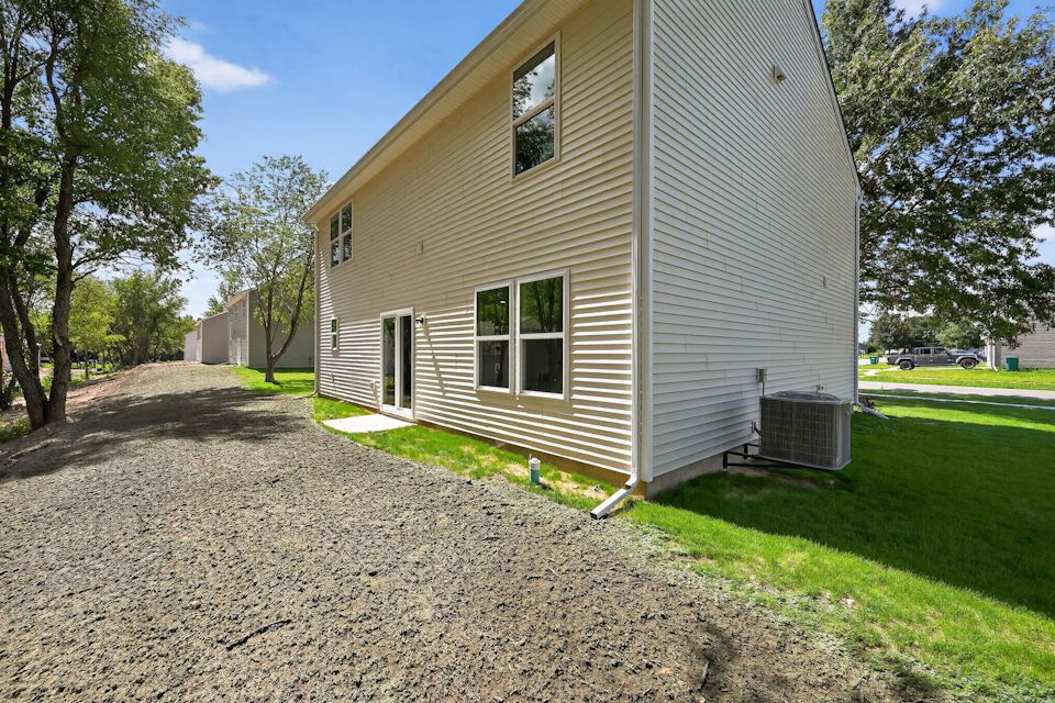 A house with a yard.