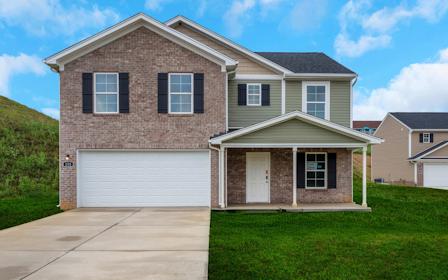 A house with a garage.