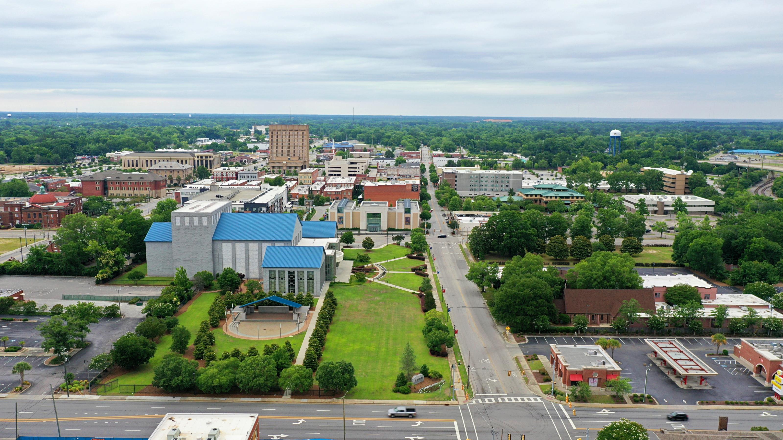 A large city landscape.