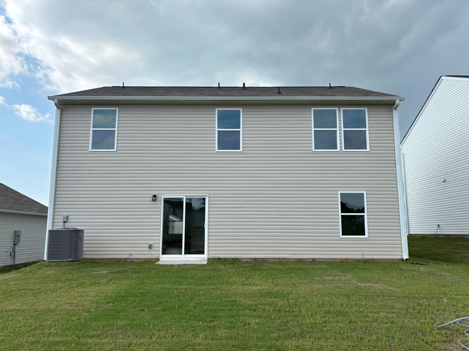A house with a garage.