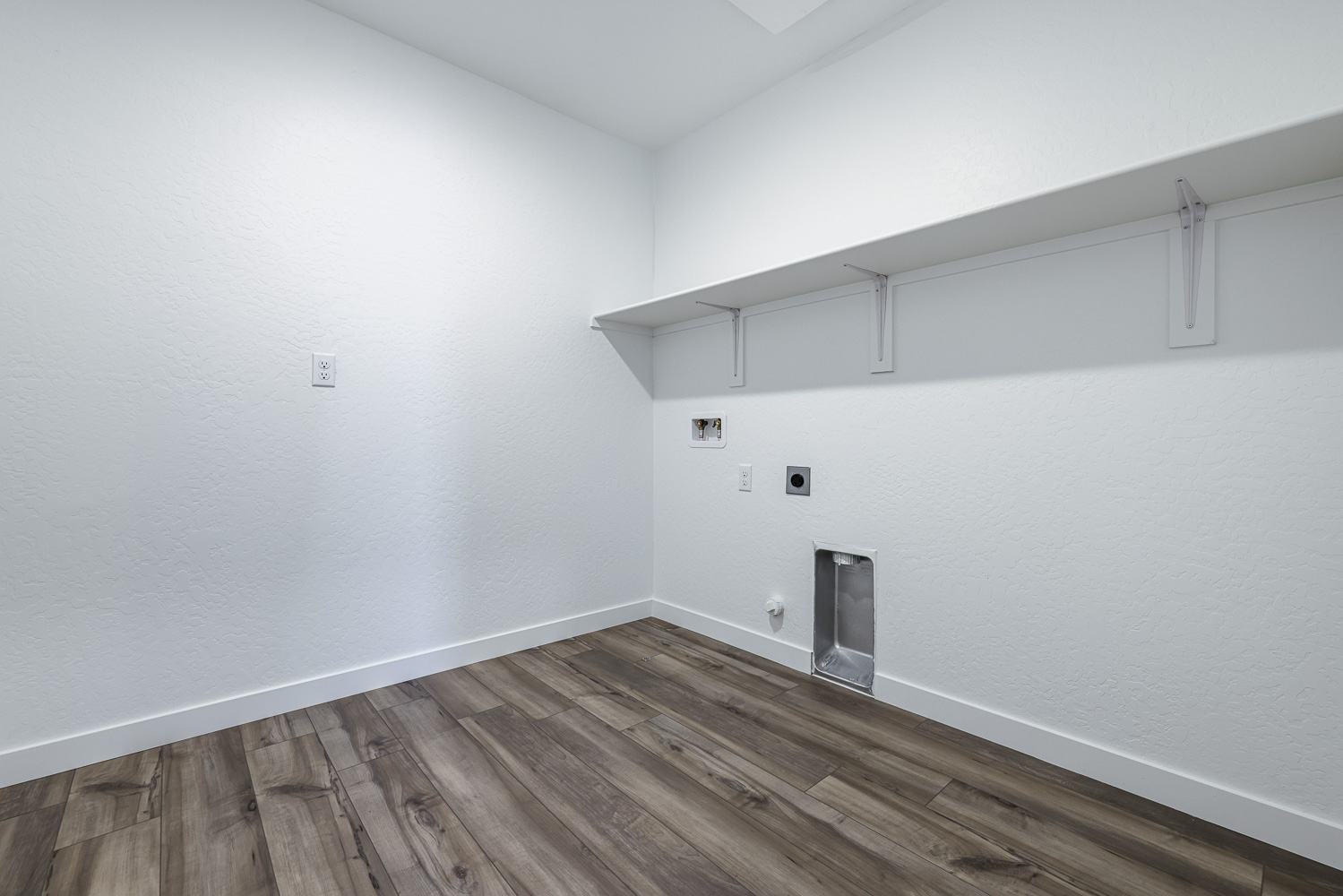 A room with white walls.