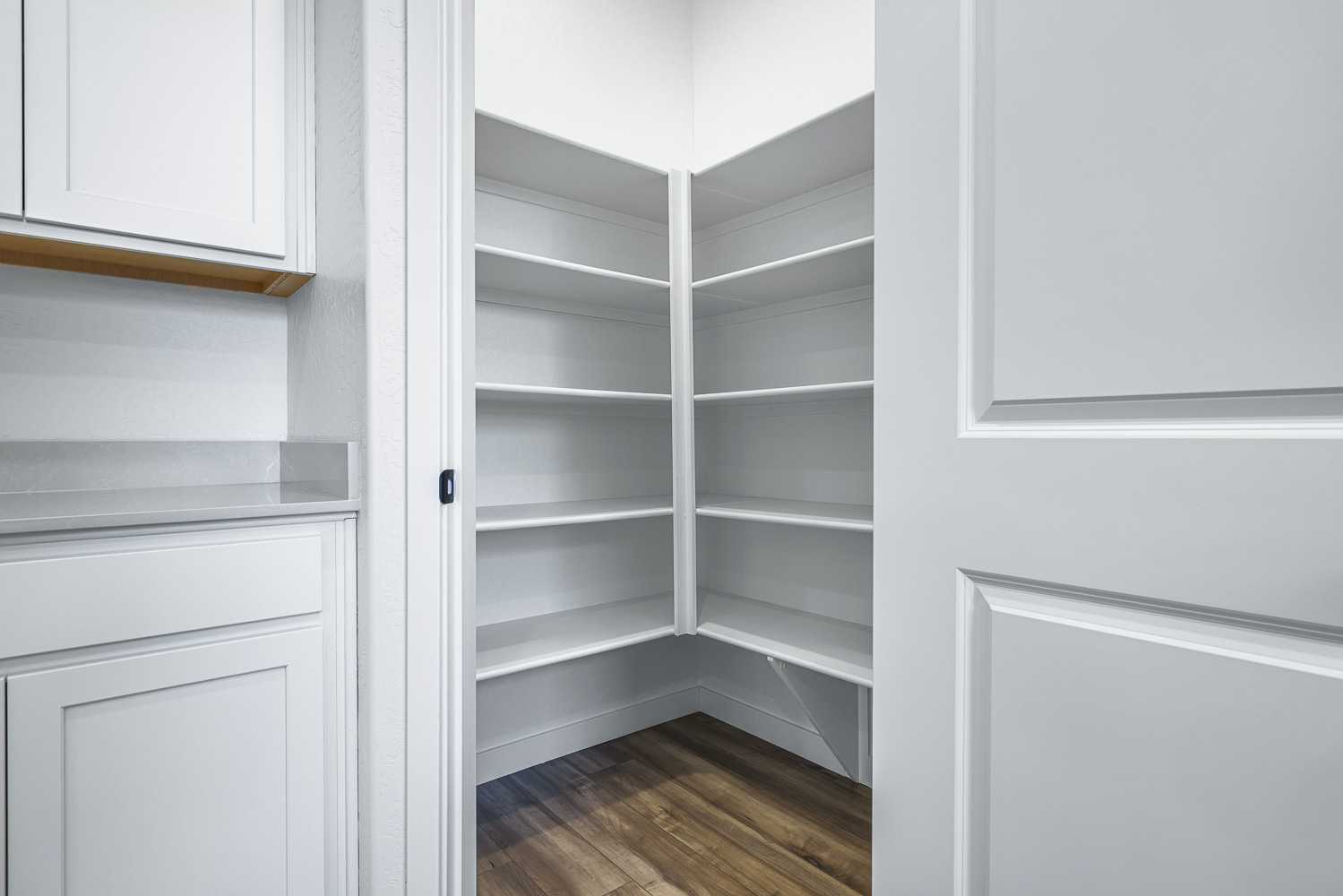 A white shelving unit.