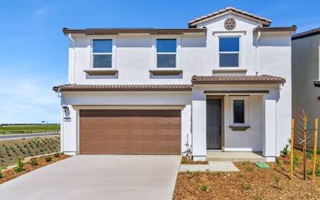 A house with a garage.